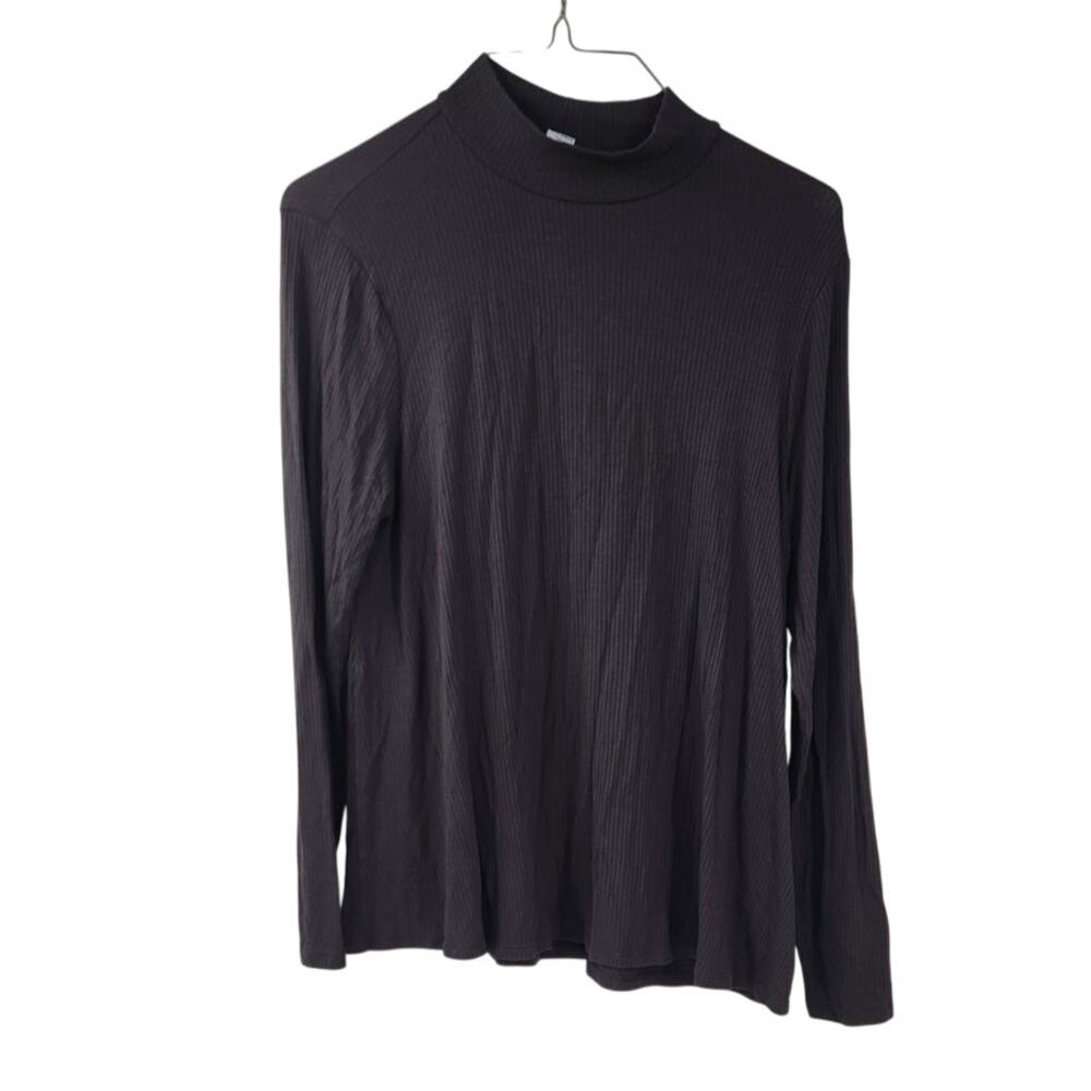 OLD NAVY Black Long Sleeve Mock Neck Top Womens Size Small S